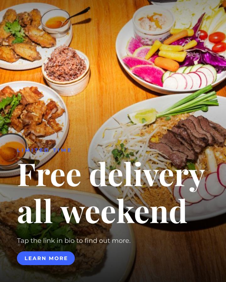 Cobalt Free delivery all weekend Announcement Post — editable social media template