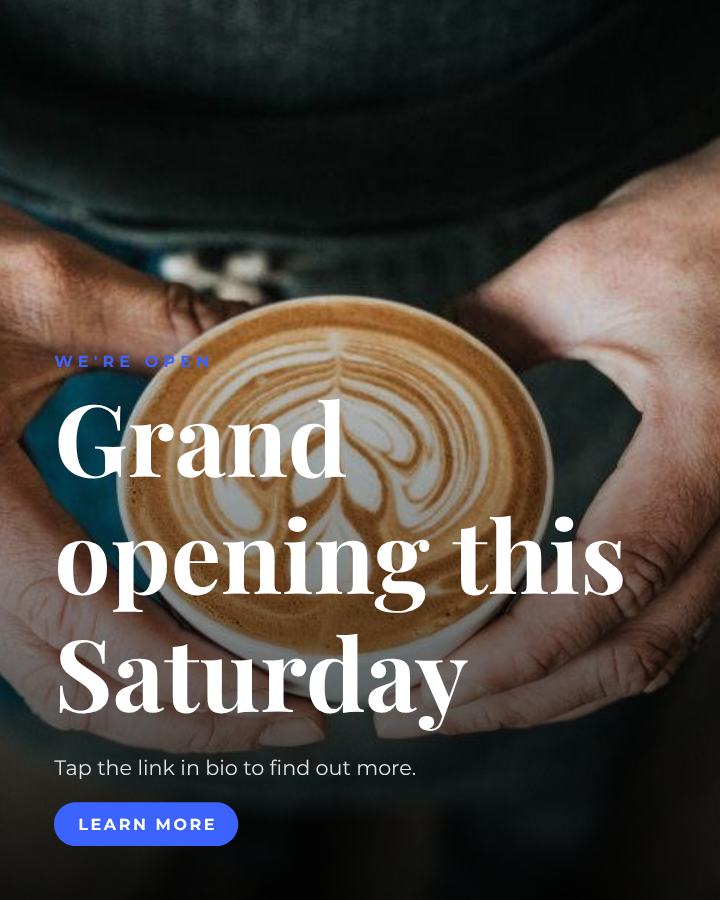 Cobalt Grand opening this Saturday Announcement Post — editable social media template