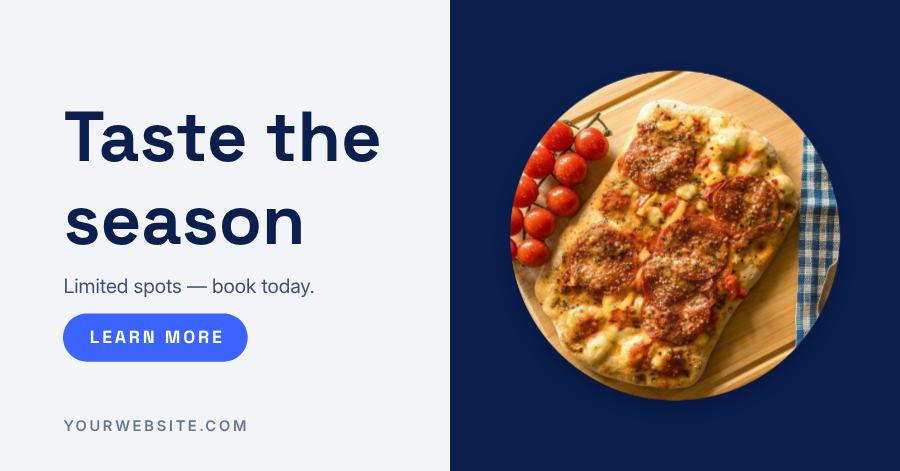 Cobalt New Menu Facebook Post — editable social media template