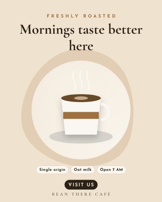 Coffee Morning Podium Ad template