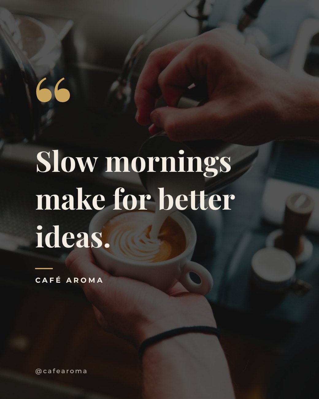 Coffee Morning Quote Photo Post — editable social media template
