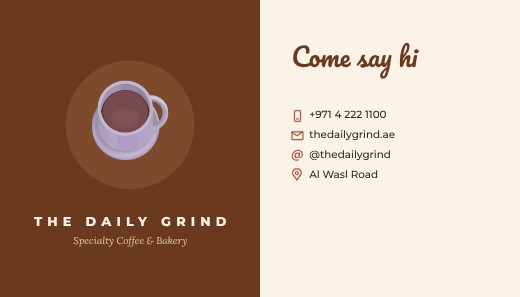 Coffee Shop Business Card