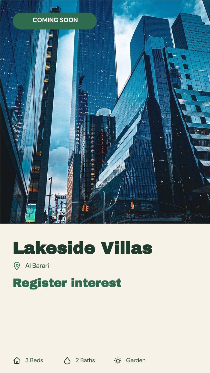 Coming Soon Lakeside Villas Real Estate Story — editable marketing template