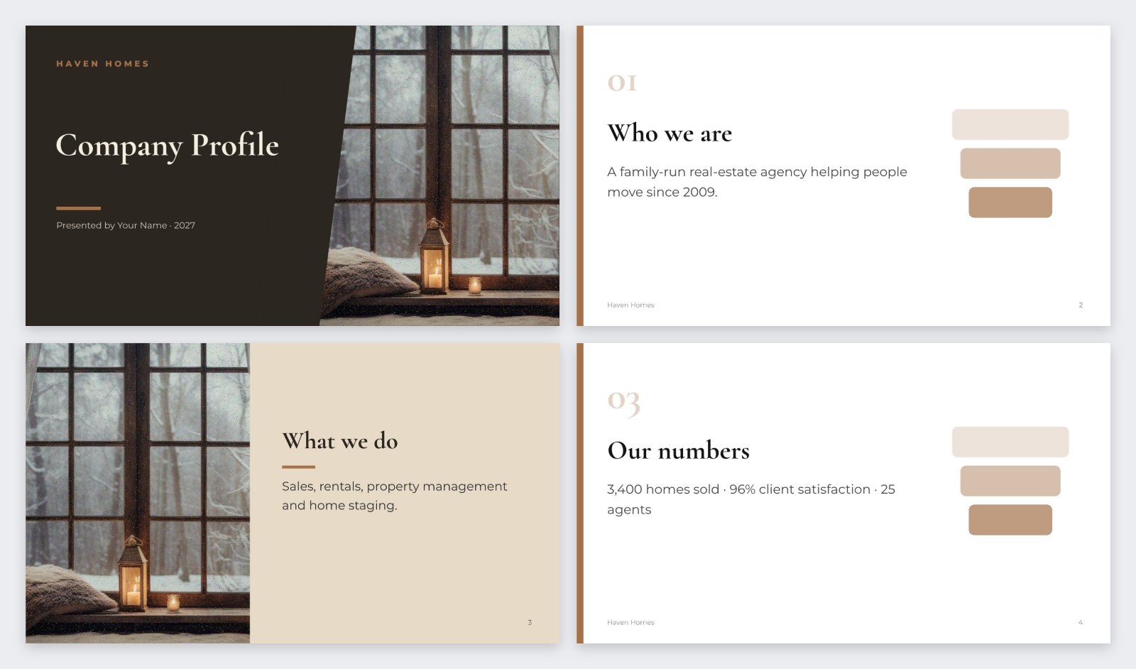Company Profile Presentation — editable business template