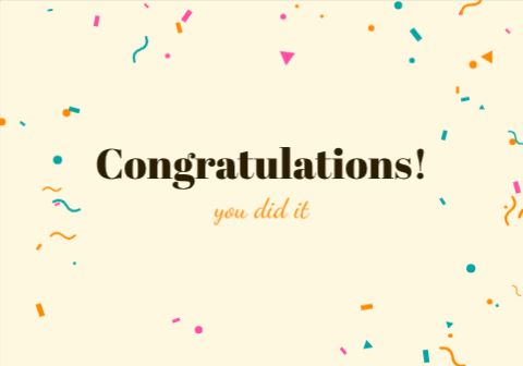Congratulations Confetti Card template