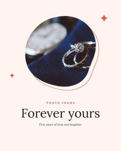 Coral Blob Frame Forever yours template