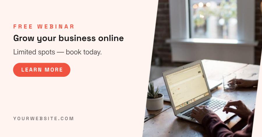 Coral Free Webinar Facebook Post — editable social media template