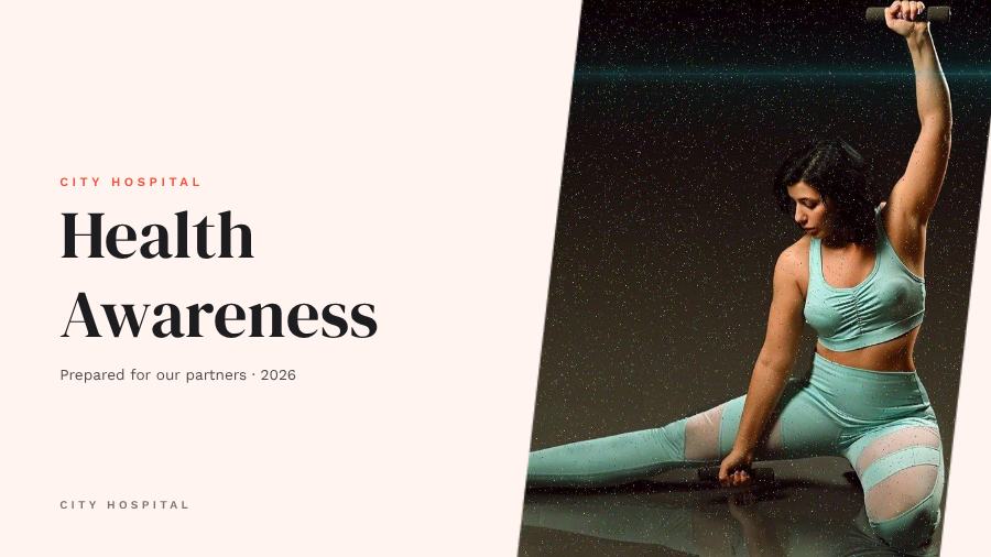 Coral Health Awareness Presentation Minimal — editable business template