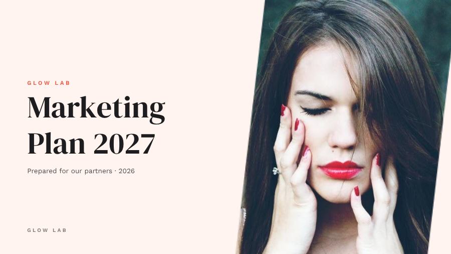 Coral Marketing Plan 2027 Presentation Minimal — editable business template