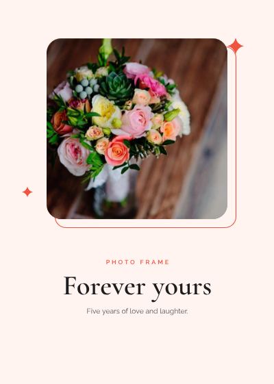 Coral Rounded Frame Forever yours template