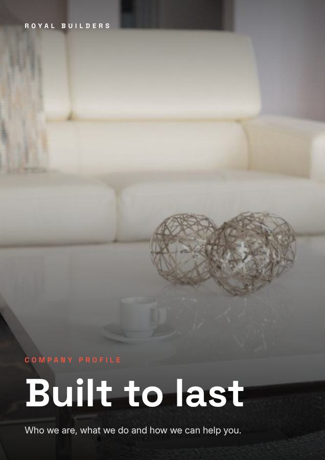 Coral Royal Builders Brochure Clean — editable business template