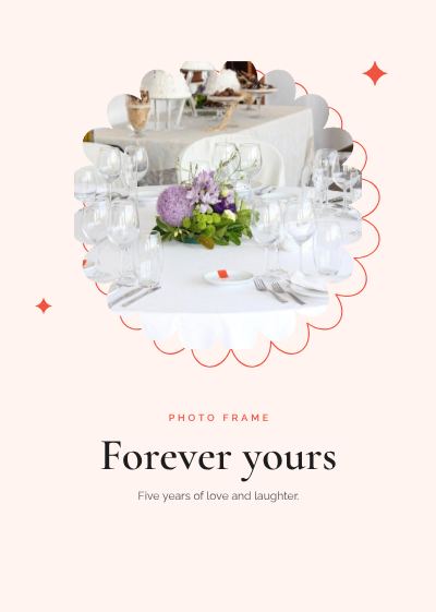 Coral Scallop Frame Forever yours template