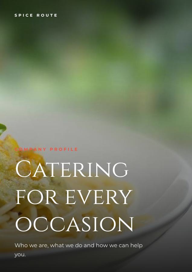 Coral Spice Route Brochure Elegant — editable business template
