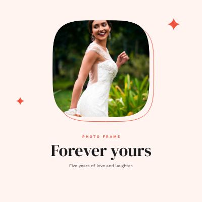 Coral Squircle Frame Forever yours template