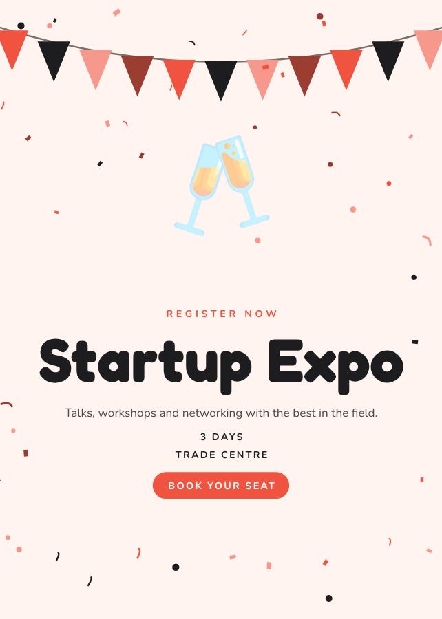 Coral Startup Expo Invitation — editable events template
