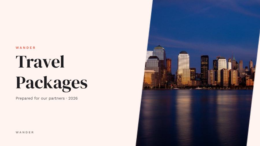 Coral Travel Packages Presentation Minimal — editable business template