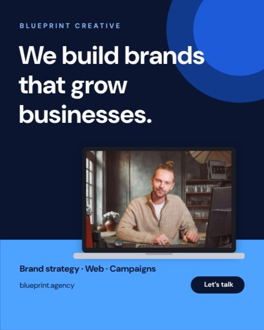 Corporate Blue Design Agency Post template