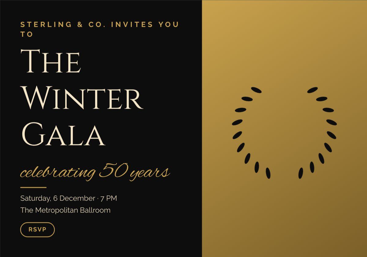 Corporate Gala Invitation — editable business template