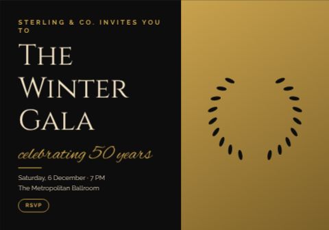 Corporate Gala Invitation template