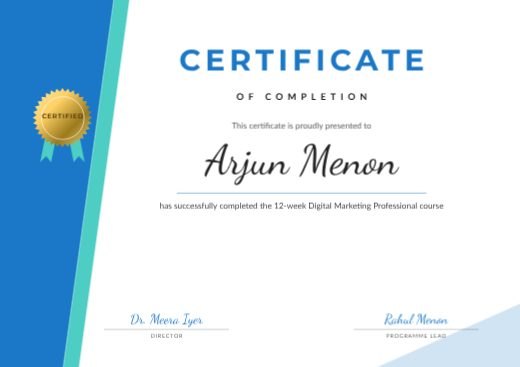 Course Completion Certificate