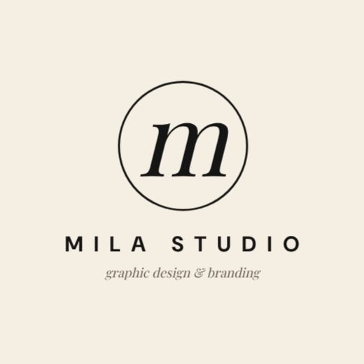 Cream Minimal Designer Logo template