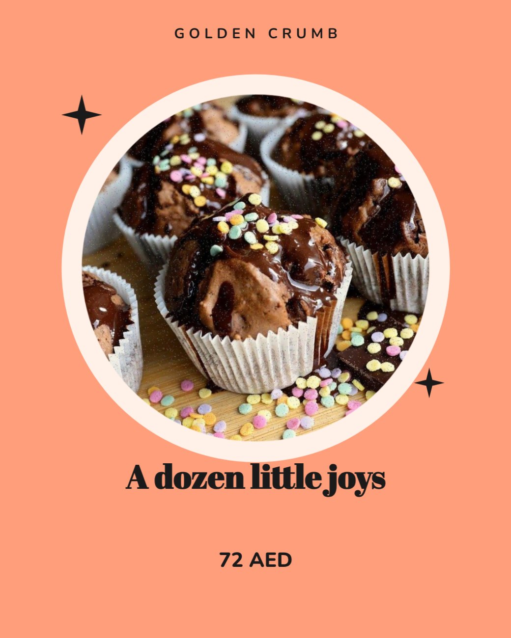 Cupcake Box Product Ad — editable marketing template