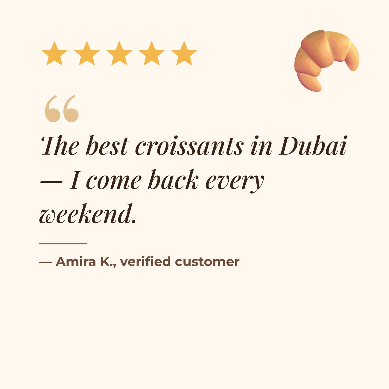 Customer Review Post — editable social media template