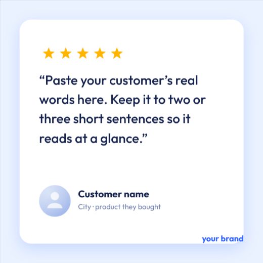 Customer Testimonial Template Post template