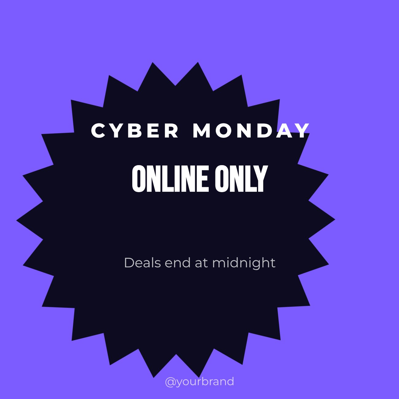 Cyber monday Promo Post — editable marketing template
