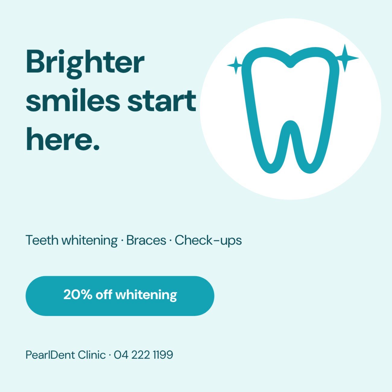 Dental Care Bright Smile Post — editable business template