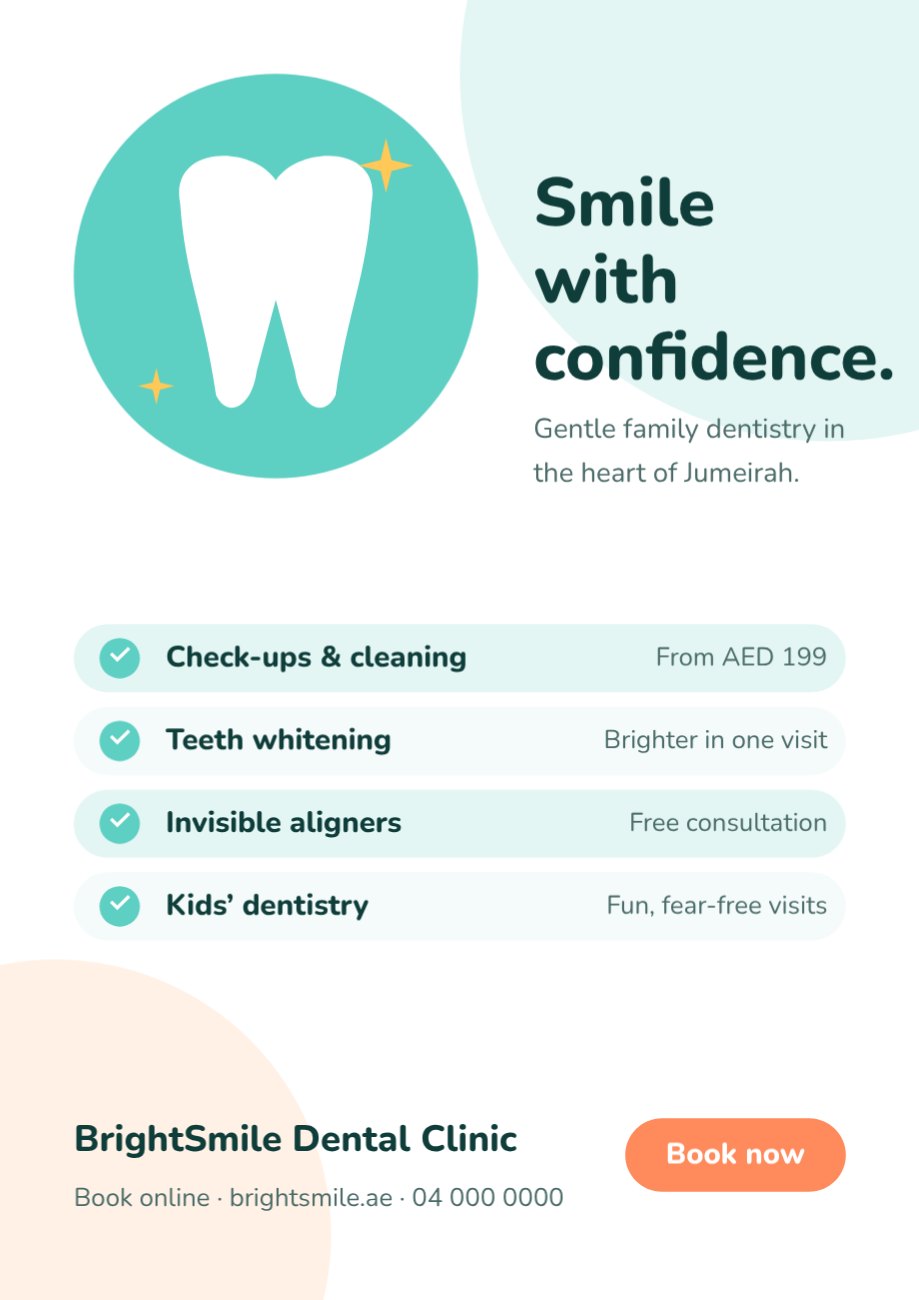 Dental Clinic Flyer — editable business template