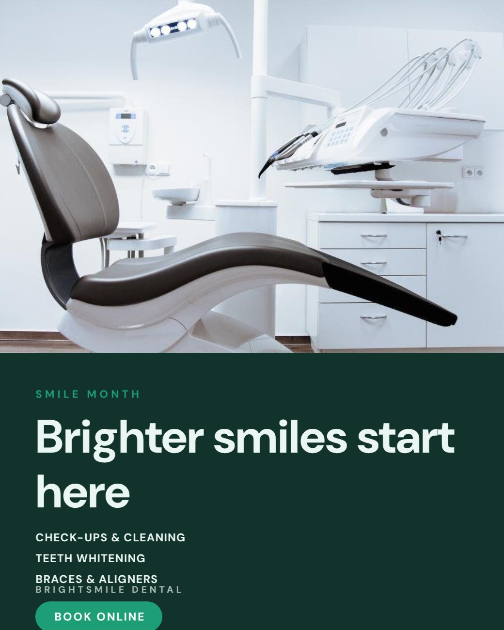 Dental Clinic Promo — editable marketing template