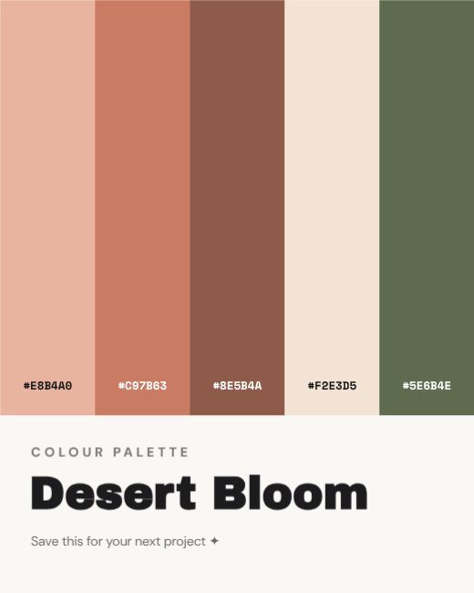 Desert Bloom Colour Palette Post template
