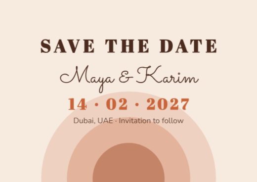 Desert Terracotta Save the Date