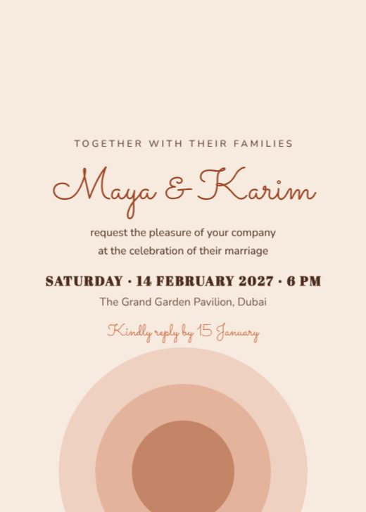 Desert Terracotta Wedding Invitation