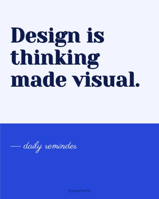Design is thinking made visual Type Post template