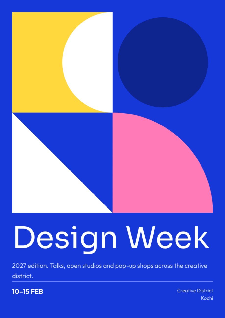 Design Week Geometric Poster — editable events template
