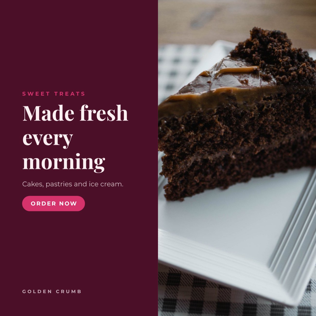 Dessert Shop Promo — editable marketing template