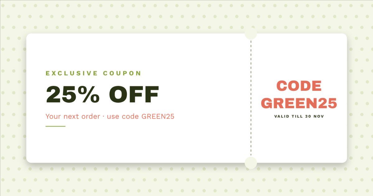 Discount Coupon — editable marketing template