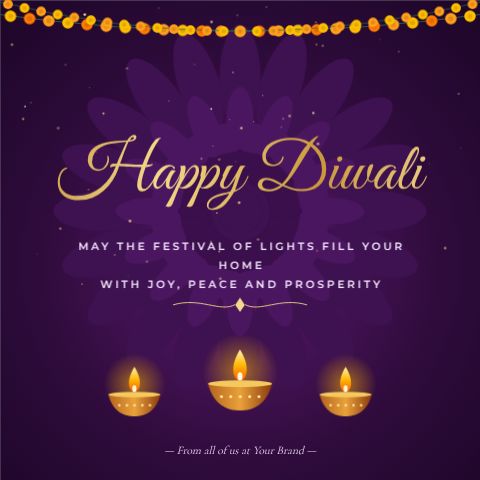 Diwali Diya Glow Post template