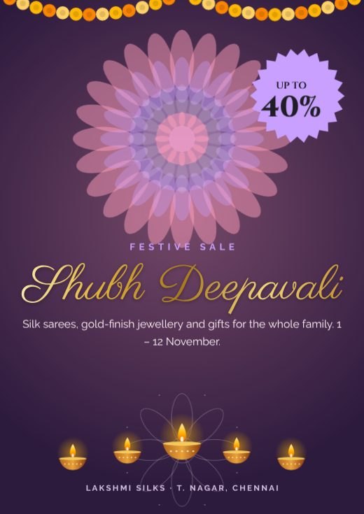 Diwali Festival Sale Poster template
