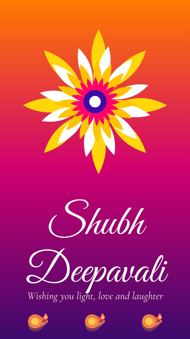 Diwali Rangoli Story — editable festivals template