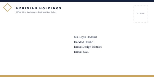 DL Envelope Design — free letterhead template