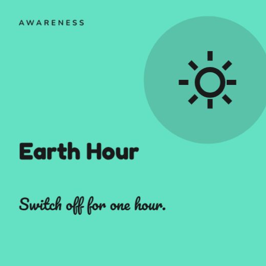 Earth Hour Awareness Post template