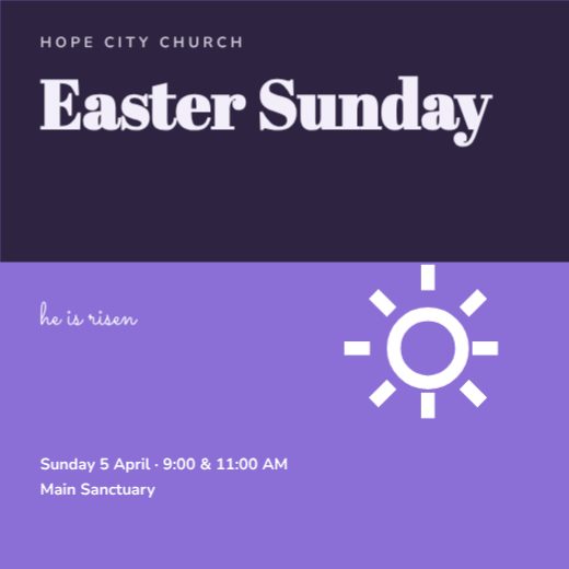Easter Sunday Church Post template
