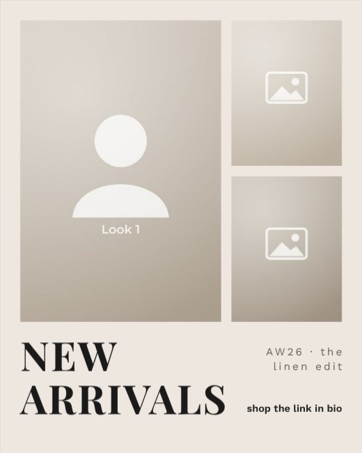 Editorial New Arrivals Post template