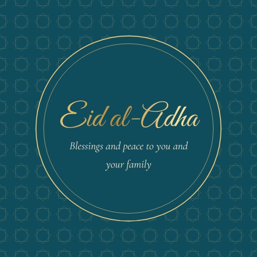 Eid al-Adha Geometric Post — free Eid & Ramadan design template