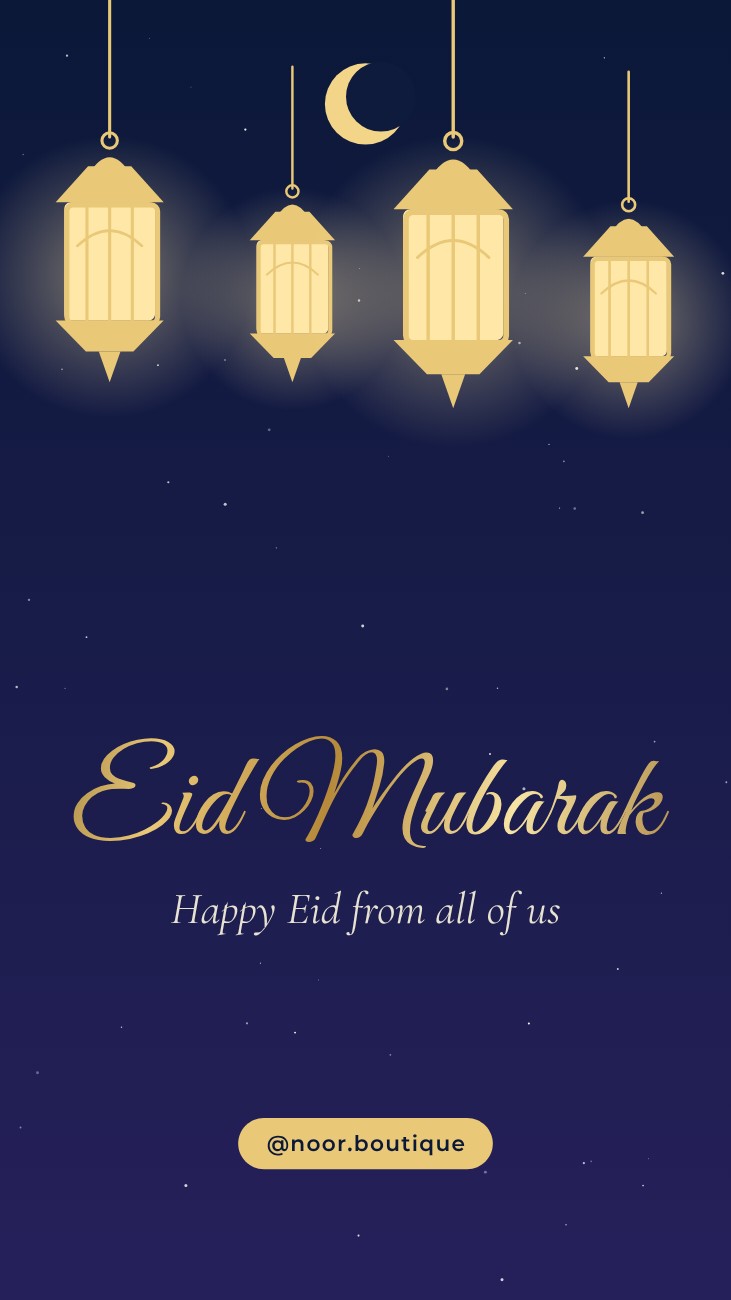 Eid Lanterns Story — editable festivals template