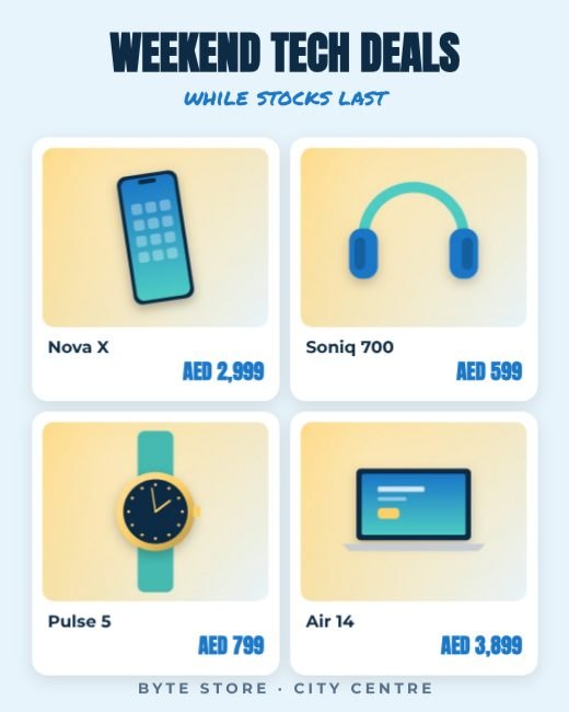 Electronics Mega Deals Grid template