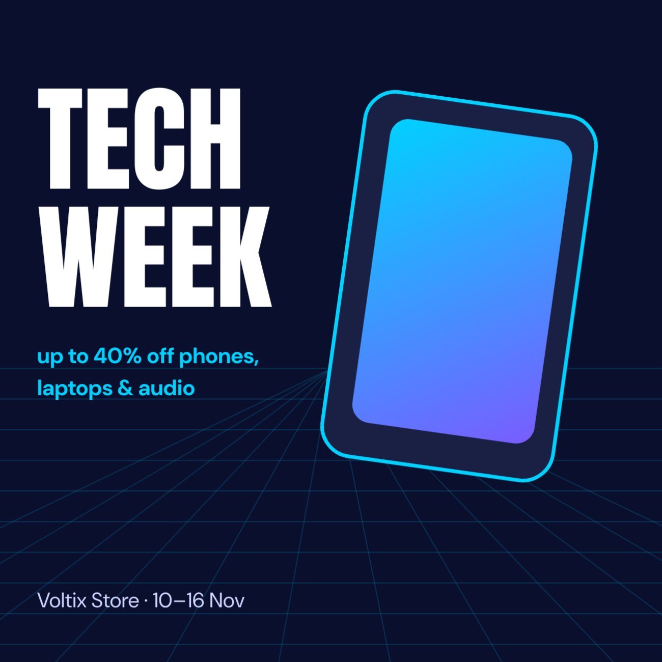 Electronics Mega Deals Post — editable marketing template